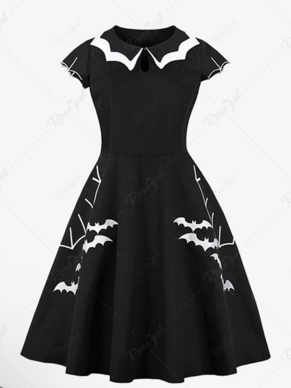 Black Bat Swing Dress
